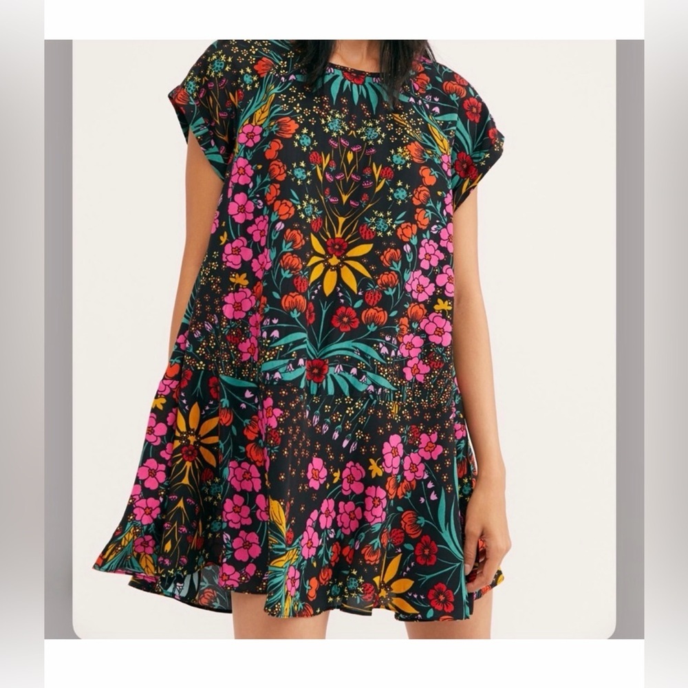 🌺 Free People “Strawberry Fields” Mini Dress – Size Small 🌺 - Picture 1 of 14